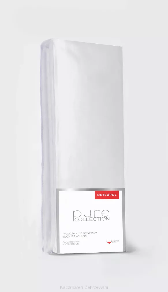 Prześcieradło Satyna Pure Srebrne 140X200 Zg