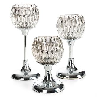 Świecznik dekoracyjny ZARIA Eurofirany srebrny