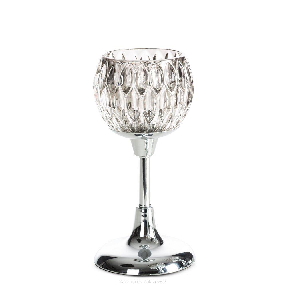 Świecznik dekoracyjny ZARIA Eurofirany srebrny