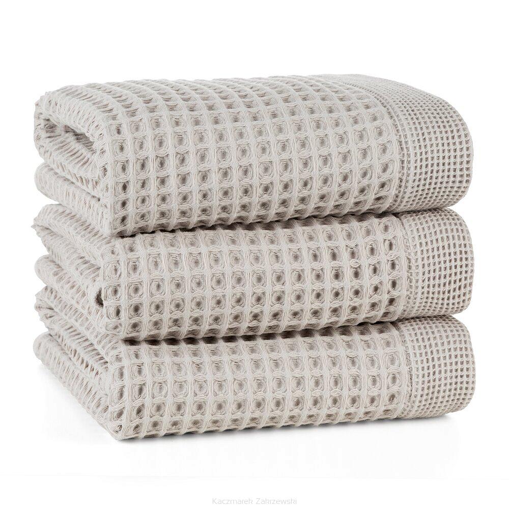 Ręcznik bawełniany gofrowany MELO 50x90 Eurofirany srebrny