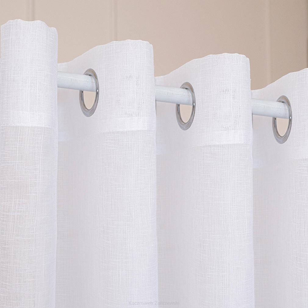 Firana gotowa na przelotkach NALA 400x250 biała