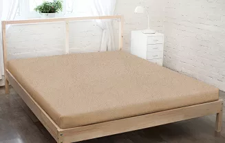 Prześcieradło frotte z gumką 120x200 cappuccino GRUBE