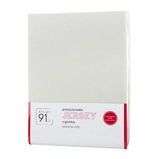 Prześcieradło jersey z gumką  200x220 Design91 kremowy