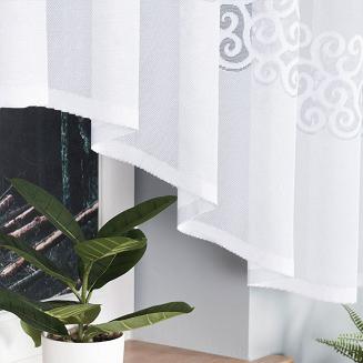 Firanka żakardowa gotowa na żabki DANIELA 300x170 biała