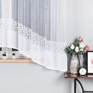 Firanka żakardowa gotowa na żabki DANIELA 300x170 biała