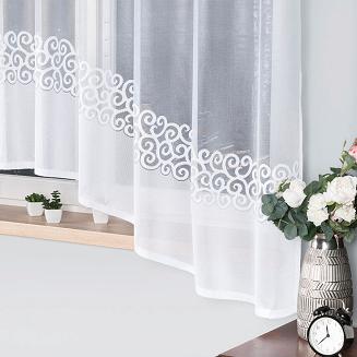 Firanka żakardowa gotowa na żabki DANIELA 300x170 biała