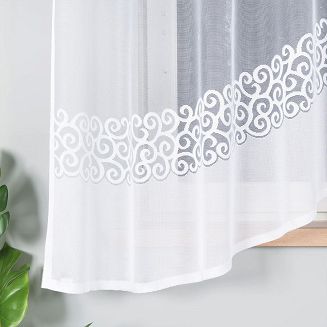 Firanka żakardowa gotowa na żabki DANIELA 300x170 biała