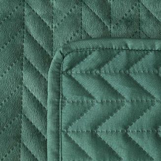 Narzuta dekoracyjna MOXIE 240x260 velvet butelkowa zieleń