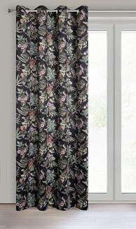 Zasłona gotowa na przelotkach BECKY 140x250 Eurofirany czarny