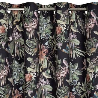 Zasłona gotowa na przelotkach BECKY 140x250 Eurofirany czarny