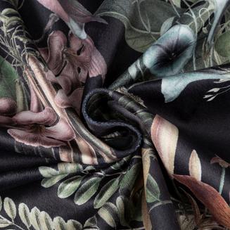 Zasłona gotowa na przelotkach BECKY 140x250 Eurofirany czarny