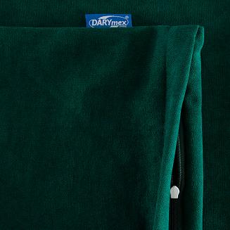 Poszewka dekoracyjna VELURI 40x40 Darymex butelkowa zieleń