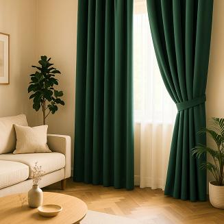 Szarfa do zasłony Hold 8x140 welurowa butelkowa zieleń