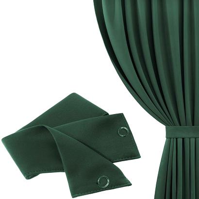 Szarfa do zasłony Hold 8x140 welurowa butelkowa zieleń