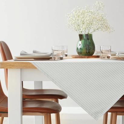 Obrus dekoracyjny FLASH-6 85x85 Eurofirany szampański w prążki