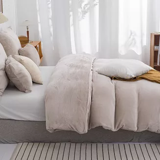 Pościel z mikrofibry MIŚ Cozy 200x220 beżowa