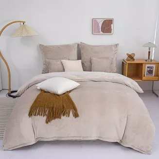 Pościel z mikrofibry MIŚ Cozy 200x220 beżowa