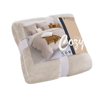Pościel z mikrofibry MIŚ Cozy 200x220 beżowa