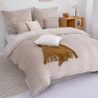 Pościel z mikrofibry MIŚ Cozy 220x200 beżowa