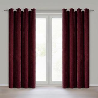 Zasłona gotowa na przelotkach VANI 140x250 Eurofirany bordowy