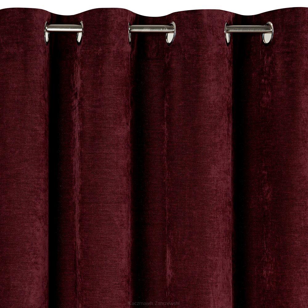 Zasłona gotowa na przelotkach VANI 140x250 Eurofirany bordowy