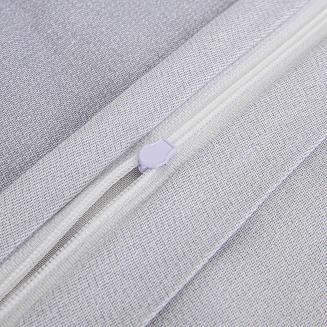 Pościel satyna bawełniana SATYNLOVE 140x200 szara w turkusowe złote liście