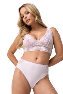 Figi damskie z tiulowym akcentem i koronkowym tyłem 213 białe