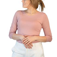 Bluzka damska z rękawem 3/4 MANATI różowa