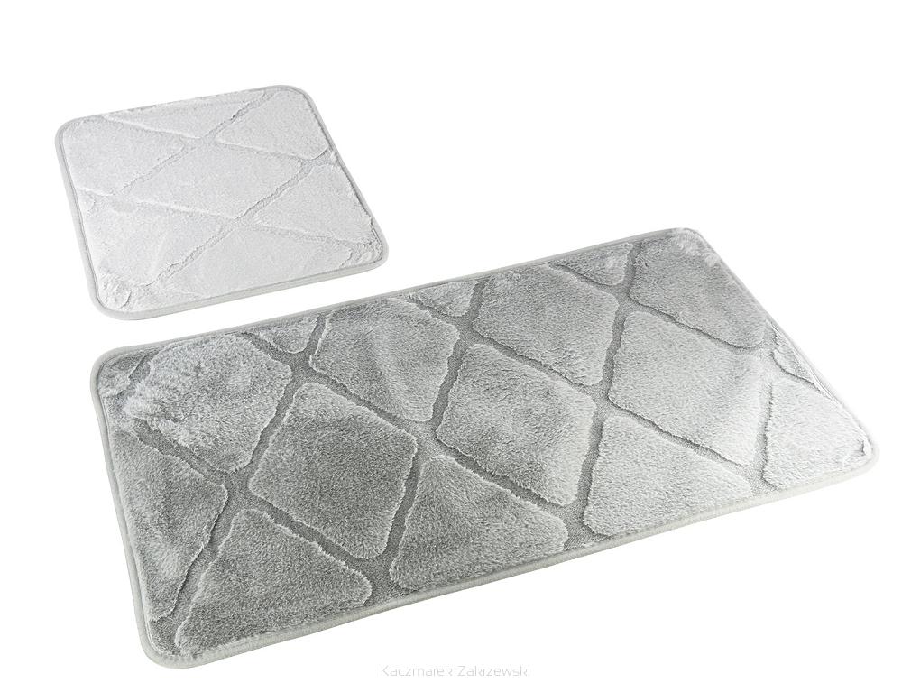 Dywanik łazienkowy MUNA 2-częściowy Euromat maroko jasnoszary