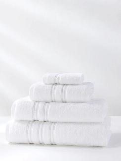 Ręcznik bambusowy Harmony 30x30 biały ze srebrną bordiurą