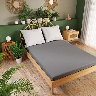 Prześcieradło jersey z gumką 160x200 DREAMY PREMIUM ciemnoszare