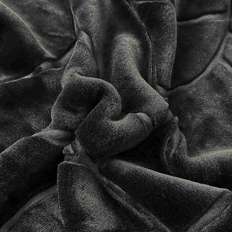 Koc akrylowy tłoczony LIV 200x220 gruby ciepły czarny