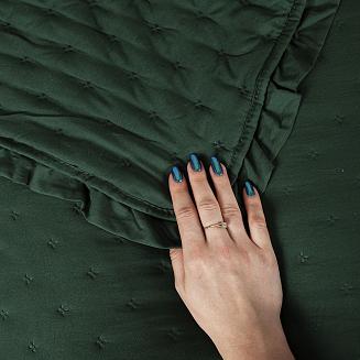 Narzuta dekoracyjna z falbaną WERONA 220x240 zielona