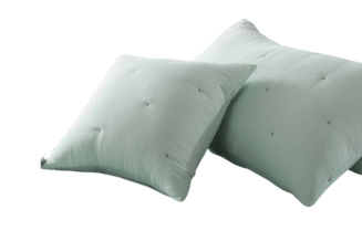 Poszewka fakturowana struktura do narzuty Dotta 50x70 szałwiowa z haftem kropek