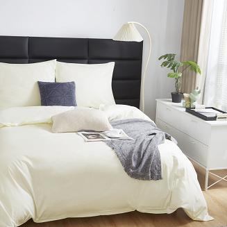 Pościel satyna bawełniana 160x200 SIN jednobarwna ecru