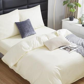 Pościel satyna bawełniana 160x200 SIN jednobarwna ecru