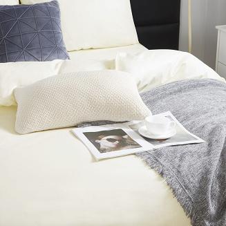 Pościel satyna bawełniana 160x200 SIN jednobarwna ecru