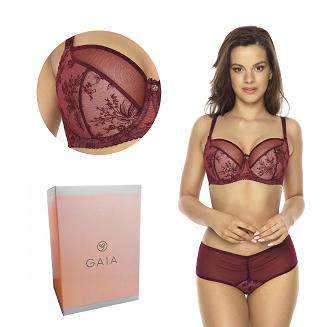 Biustonosz GAIA Semi-Soft Joy 1037 półusztywaniany burgundowy