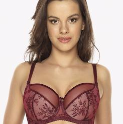 Biustonosz GAIA Semi-Soft Joy 1037 półusztywaniany burgundowy