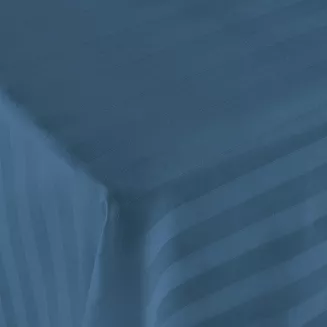 Prześcieradło satyna bambusowo-bawełniana STRIPE CORNFLOWER 160x240 Darymex jednokolorowe chabrowe