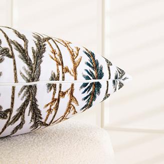 LOTTIE Z EFEKTEM WYSZYWANIA Poszewka dekoracyjna ADA 40x40cm kolor 001 biały P00384/POP/001/040040/1