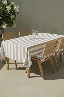 Beżowa Poduszka Siedzisko na Krzesło Ogrodowe 40x40 STRIPES