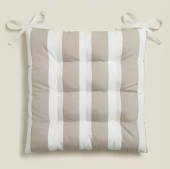 Beżowa Poduszka Siedzisko na Krzesło Ogrodowe 40x40 STRIPES