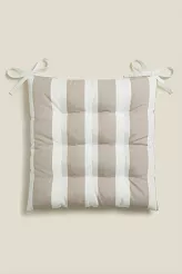 Poduszka siedzisko na krzesło ogrodowe STRIPES 40x40 beżowa pasy