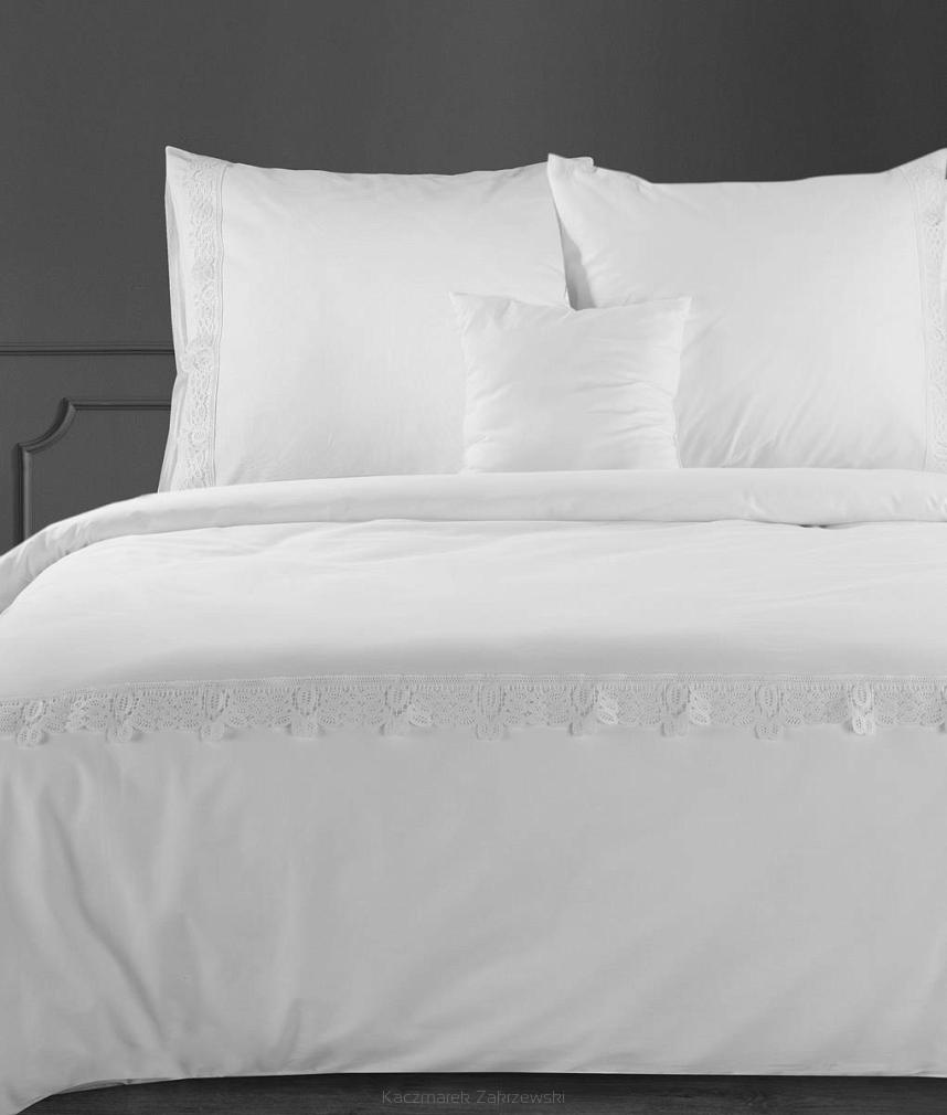 Pościel bawełniana LANA5 160x200 Eurofirany koronka biała