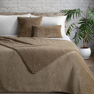 Poszewka dekoracyjna NINA 30x50 Eurofirany beżowa futrzana i puszysta