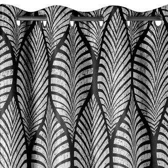 Zasłona gotowa na przelotkach ELOISA 140x250 Eurofirany stalowy