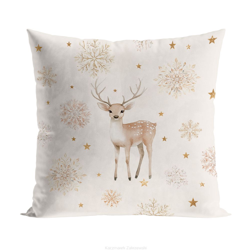 JELONKI ZIMOWA OPOWIEŚĆ Poszewka dekoracyjna VELVET 40x40cm kolor 004 beżowy PBN346/POP/004/040040/1