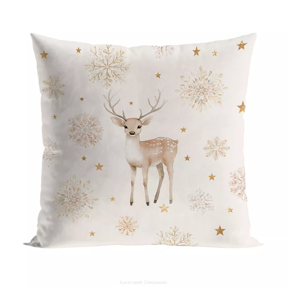 JELONKI ZIMOWA OPOWIEŚĆ Poszewka dekoracyjna VELVET 40x40cm kolor 004 beżowy PBN346/POP/004/040040/1