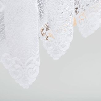 Firanka żakardowa gotowa na żabki NADIA 500x160 biała
